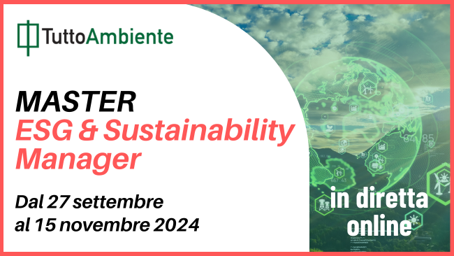 Master ESG & Sustainability Manager di settembre 2024