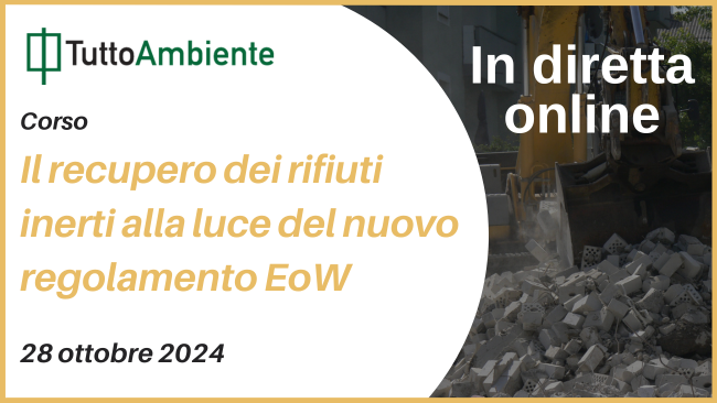 Corso Recupero Rifiuti Inerti ottobre 2024