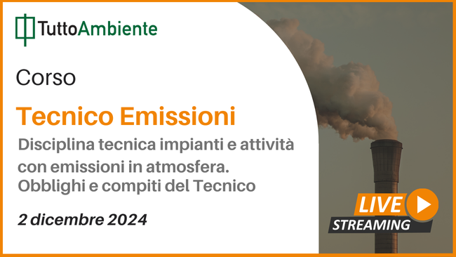 Corso Tecnico Emissioni dicembre 2024