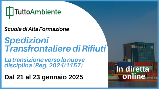 Scuola Spedizioni Transfrontaliere di Rifiuti gennaio 2025